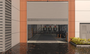  CGI mostra ancora la soglia della porta commerciale da 15 mm che trattiene foglie e pioggia